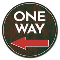 Signmission One Way Circle Vinyl Laminated Decal D-12-CIR-One Way